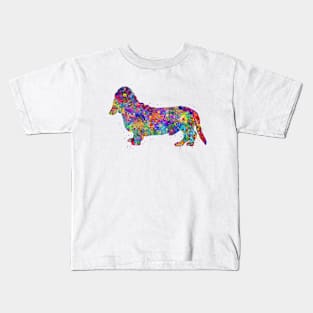 Basset Hound Dog watercolor Kids T-Shirt